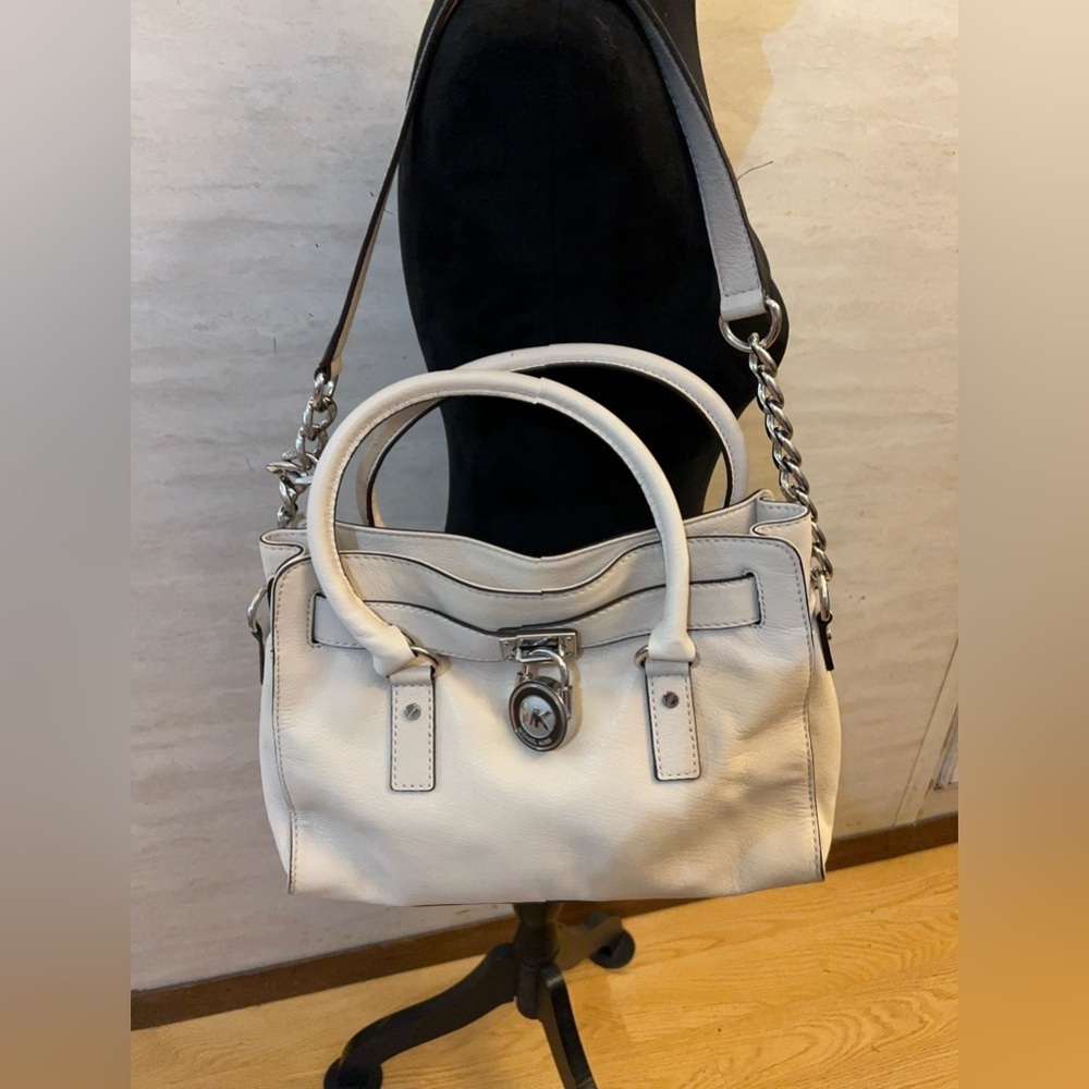 Michael Kors Hamilton Satchel Handbag Padlock Detail